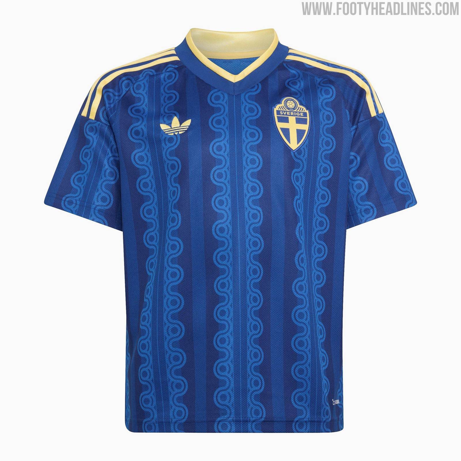 Sweden Home Football Jersey | Blue Retro Viking Kit